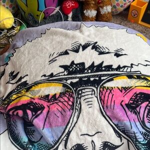 Colorful Graphic blanket with Sunglasses Design